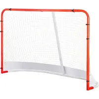 Vevor Street Hockey Net, Stålhockeymål för inomhusbruk och utomhusbruk, Officiellt reglerat set med professionellt hockeyträningsmål, Bärbart hockeymål med nät, Enkel montering, 180 x 122 cm, Vit/Röd