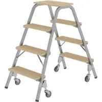 MUNK Günzburger Steigtechnik 39024 Stål Dubbelstege Montering med verktyg Arbetshöjd (max.): 2.8 m