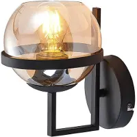 LINDBY Vägglampa , Marinka, dimbara, Svart, Vardagsrum, Metall, Modern