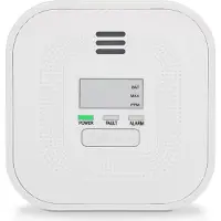Alecto Kolmonoxidlarm med display och 10 års drifttid för batteri och sensor