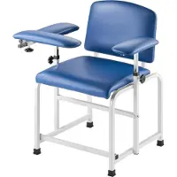 Vevor Flebotomistol, Blodtagningsstol med justerbara armstöd och fällbar armstöd, 181 kg/400 lbs Blodtagningsstol med mjuk sits, lätt att rengöra PVC-läder för sjukhus, laboratorier, kliniker