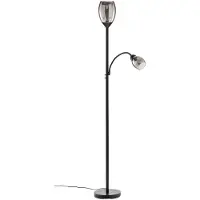 LINDBY Golvlampa Irmino , Svart, Vardagsrum / matsal, Metall, Modern, Golvlampa