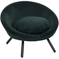 Flamingo Sofa Dolco liggstol rund för hund och katt grön
