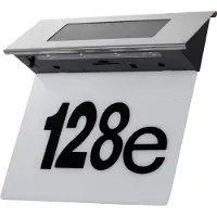 Macleans Vägglampa LED solcellslampa med husnummer IP44 MCE423