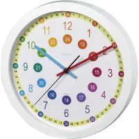 Hama Easy Learning Children's - Klocka - kvarts - väggmonterbar - 30 cm - färg - ram: vit