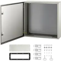 Vevor NEMA stålkapsling, 60x60x20 cm NEMA 4X stålelbox, IP66 vattentät och dammtät, kopplingsdosa för utomhus-/inomhusbruk, med monteringsplatta
