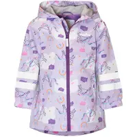 Playshoes Outdoorjacka 'EINHORN' azur / lila / lavendel / vit