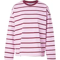 Noisy May Sweatshirt 'NMEMBER' eosin / burgunder / vit
