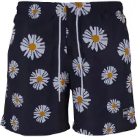 Urban Classics Badshorts marinblå / honung / vit