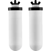 Vevor vattenfilterutbyte, reningselement, keramiska reservfilter, lättbytbart vattenfilter, gravitationsvattenfiltersystem, kompatibelt med de flesta märken, 2-pack, vit
