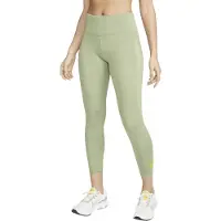 Nike Dri-fit 7/8 Mid Rise Oljegröna Löparleggings