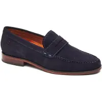 Base london Slate Loafer Läder Herrsnobben Marinblå Loafers