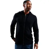 Lyle & Scott Lyle &amp; Scott Tonal Eagle Jet Black Zip Through Hoodie