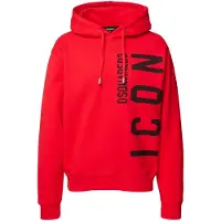 Dsquared2 Röd Hoodie Stor Svart Ikon Logotyp