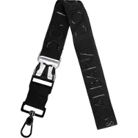 Dolce&Gabbana Svart Stretch Polyester Gummibelagd DG Loggnyckelring