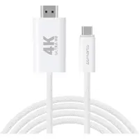 4smarts - Adapterkabel - 24 pin USB-C hane till HDMI hane - 2 m - vit - 4K60Hz stöd