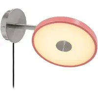 UMAGE Vägglampa , Asteria Short, dimbara, Rosa / ljusröd, Vardagsrum, Metall, Design