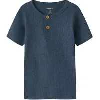 Name it T-shirt - Rib - Noos - NmmKab - Vintage Indigo/Melange - - 4 år (104) - T-shirt