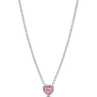 Pandora Timeless pink heart necklace 398425C02-45