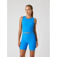 Björn Borg Studio Ribbed Cropped Tank Top Blå, M