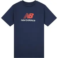 New Balance T-shirt - Staplad Logo - Marinblå - - 7-8 år (122-128) - T-shirt