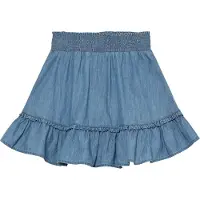 Minymo Kjol - Chambray - Bleknad Denim - - 8 år (128) - Kjol