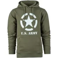 101 Inc Fostex Hoodie Allied Star (Färg: Grön, Storlek: XL)