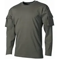 MFH - Max Fuchs MFH US Tactical Shirt Långärmad (Färg: Oliv, Storlek: 2XL)