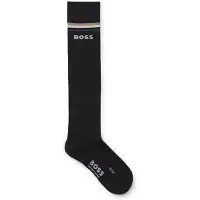 BOSS Equestrian riding socks with logo in cotton blend