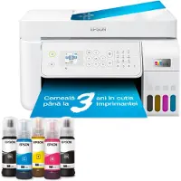 Epson EcoTank L5316 - Multifunktionsskrivare - färg - bläckstråle - ITS - A4/Legal (media) - upp till 10 sidor/minut (utskrift) - 100 ark - 33.6 Kbps - Wi-Fi, USB, LAN - vit