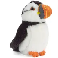 Living Nature Gosedjur - 15x12 cm - Liten Puffin - Svart/Vit - - One Size - Gosedjur