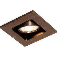 QAZQA Smart infälld spotlight mörkbrons roterbar och lutningsbar inkl. Wifi GU10 50mm - Qure