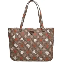 GUESS Shoppingväska 'Eliette' brun / orange / vit