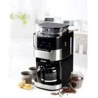 Domo Filterkaffebryggare med inbyggd kvarn - DOMO - DO721K - 900 W - 1,5 L - 12 koppar - 200 g bönor - LCD-skärm - 3 styrkor - svart