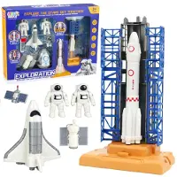 Leantoys rymdkosmonauter uppskjutningstorn raket shuttle-set