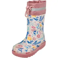 Playshoes Gummistövel ecru / blå / curry / gammalrosa