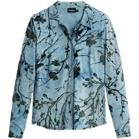 Desigual Blus blå / mörkgrön / svart