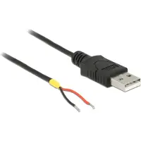 DeLOCK USB-kabel USB 2.0 USB-A kontakt, öppna kabeländar 1.50 m Svart 85664