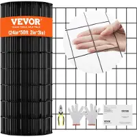 Vevor -hårdvaruduk, 24'' x 50' galvaniserad trådnätsrulle, 16 Gauge hönsnätsrulle, vinylbelagd metalltrådsnät för hönshusbarriär, kaninstaket, fjäderfäinhägnader