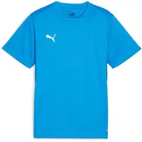 Puma Tränings T-Shirt teamGOAL - Electric Blue Lemonade/White Barn, storlek YM/140 cm