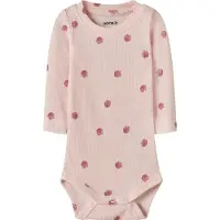 Name it Body l/ä - Rib - NbfFoapple - Vagga Rosa - - 68 - Body L/Ä