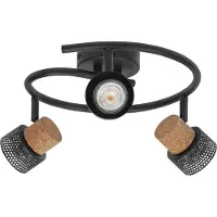 Osram takspotlight CORK SPIRAL svart 3-Spot GU10-LED 927 SPIRAL, dimbar, Svart, Vardagsrum / matsal, Metall