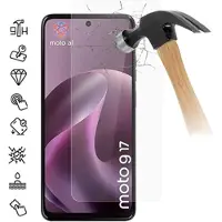 Mtp Products Motorola Moto G17 Skärmskydd av härdat glas - 9H - Case Friendly - Genomskinlig