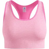 Odlo - Vandringskläder dam - Seamless Medium - Padded Bra W Hyper Pink Melange för Unisex - Storlek XS - Rosa