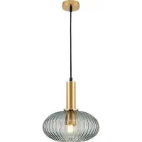 Orion Glas pendellampa Carneval, dimbar, Aluminium / grå / zink, Vardagsrum / matsal, Glas, Pendellampa