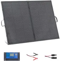 Vevor 200W hopfällbar solpanel med ram, 23% högeffektiv bärbar monokristallin solpanelladdare med 30A PWM-kontroller och MC4-utgång, IP67 vattentät för camping, vandring, husbilsresor