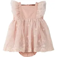 Name it Lil' Atelier Klänning - NbfFeya - Peach Piska - - 74 - Klänning