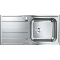 GROHE K500 köksbänk i rostfritt stål, infällt/planlimmad, 965x500 mm