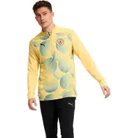 Puma Manchester City Träningströja Pre Match 1/4 Blixtlås - Gul/Blå - , storlek X-Large