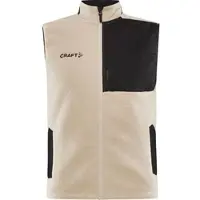 Craft Men's Adv Explore Pile Fleece Vest Ecru/Black